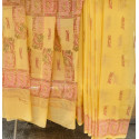 Rich Pallu Yellow Color Printed Saree without Blouse Rich Pallu Yellow Color Printed Saree without Blouse